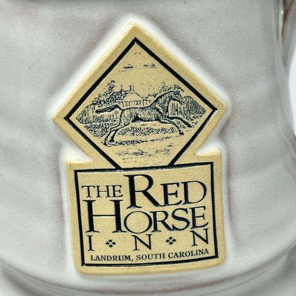 Deneen The Red Horse Inn Mug Landrum South Carolina 16 Oz Beige Handmade 2017 - Picture 6 of 8